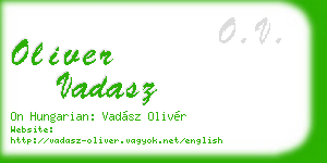 oliver vadasz business card