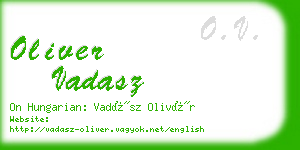 oliver vadasz business card